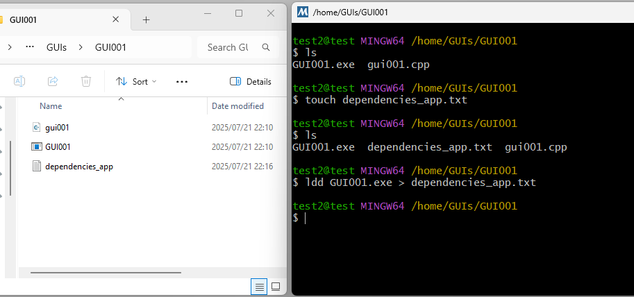 Testing GUI